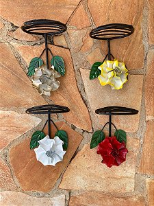 Saboneteira de Ferro com Flor