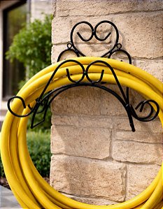 Suporte Mangueira Enrolador Porta Esquicho Jardim De Ferro