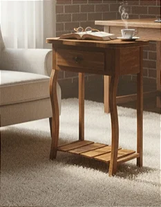 Mesa Aparador Cabeceira Quarto Rústica Gaveta Cômoda Sala