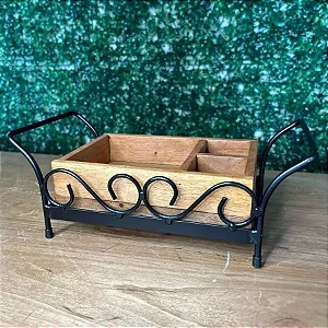 Suporte Porta Condimentos Organizador Temperos em Madeira