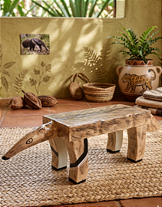 Banqueta Banquinho de Tamanduá Bichinhos Decorativo Artesanal Resistente