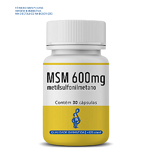 MSM 600mg (Metilsulfonilmetano/Enxofre orgânico) 30 doses