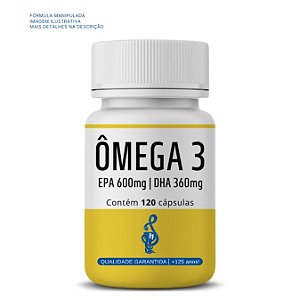 Ômega 3 1.000mg 120 cápsulas (Óleo de Peixe Prensado a Frio)