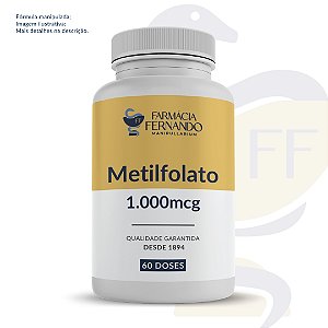 Metilfolato 1.000mcg 60 doses - Forma ativa do Ácido Fólico
