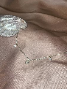 Pulseira pendente de búzio e corações em zirconia prata 925