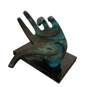 Escultura Majestosa De Mão Bronze , 32x32x24cm (fora a base) ! 12 Kg