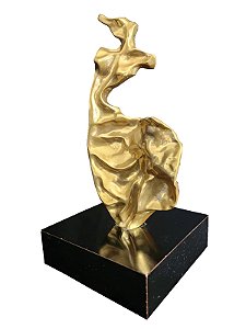 Anita Kaufmann , Escultura Em Bronze , Assinada 16x4x27cm (fora a base)