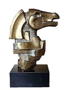 José Guerra - Escultura em  Bronze  Cavalo 20x16x9 cm (fora a base)