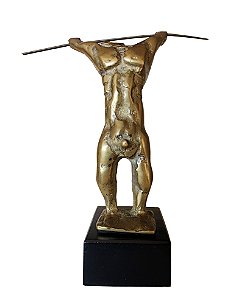 Henrique Radonsky , Escultura Em Bronze Guerreiro 16x17x04cm (fora a base)