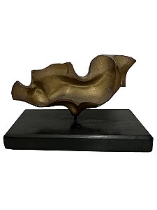 Domenico Calabrone - Escultura em Bronze - Formato em peixe - 22x8cm (fora a base)