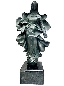 Alfredo Ceschiatti - "Nossa Senhora das Graças" - escultura em bronze - 42x27cm (fora a base)