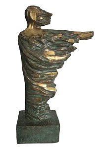 Domenico Calabrone #Escultura em Bronze  Homenagem  Antonio Callado 4ª Bienal Nestle de Literatura Brasileira 63X35 cm