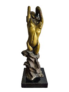 Gian Pietro Zagni - escultura em bronze - 50x16cm