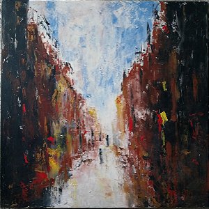 Ricardo Koebsch, "Le rue de Paris " -  Óleo Sobre Tela , 70x70cm