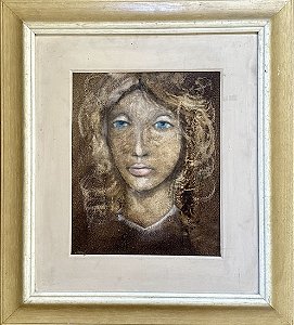 Elon Brasil - Ison, Retrato de Mulher 1985 , óleo sobre tela - 31x25cm jvs7
