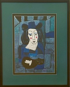 Asfaduroff Nibbes - Óleo Sobre Cartão, 43x31cm Medidas internas jv9