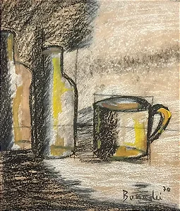 Aldo Bonadei 70, Desenho Sobre Papel, Medindo 30cm X 35cm B8
