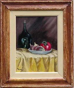 W. Rossano, Natureza Morta, óleo sobre tela, 27x37cm b8