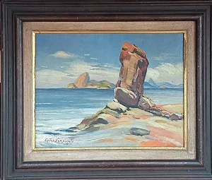 Gastão Formenti, Óleo Sobre Placa, 24x31cm medida interna, b8
