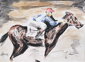 Atilio, Aquarela Sobre Cartão, Medindo 44cm X 31,5cm B8