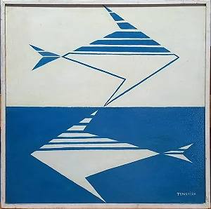 Joaquim Tenreiro, Peixe 1975, Óleo Sobre Placa, Jv9