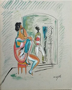 Carybé, Técnica Mista Sobre Cartão, 45x36cm, B8 R1