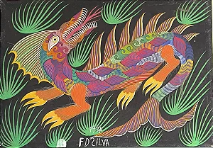 Chico Da Silva 1974, Óleo Sobre Tela, Medindo 69x48cm B8