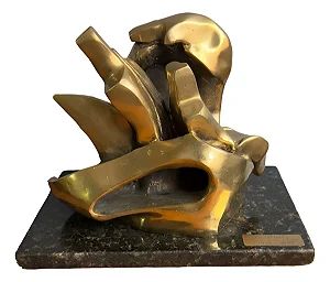 Thora Schall, Escultura Em Bronze, 25x30cm Jv9a