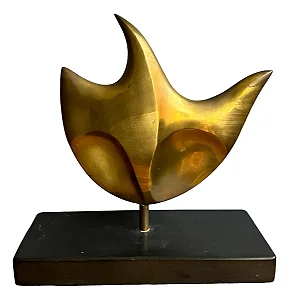 Domenico Calabrone Escultura Em Bronze 11x30x31cm C Base