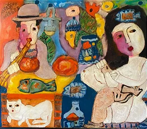 Asfaduroff Nibbes, Óleo Sobre Tela 50x60cm b8