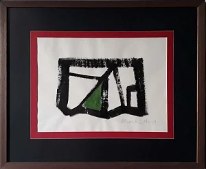 Amilcar De Castro, Tinta Própria Sobre cartão, 38x53cm.b8