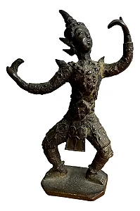 Escultura Indiana Em Bronze, 10x7cm Jv9