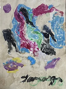 Jamarqs 1988 , Tecnica Mista , 30x22cm .fractais ! Modernista