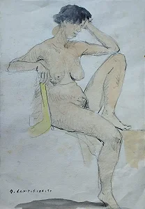 Quirino Campofiorito, Desenho Sobre Papel, 21x32cm, B8