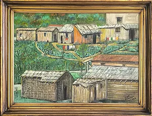 J. Torresini 1973, Óleo Sbre Placa 60x43cm Medida Interna B8