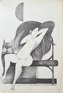 Aldemir Martins, Gravura 47x32cm Medidas Totais B8
