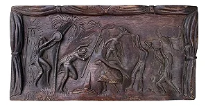 Antiga Talha Madeira, S Luís - Ma, Bumba Meu Boi , 52x27cm