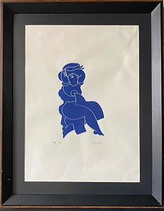 Milton Da Costa , Belíssima Litografia , Sereia Azul .b8