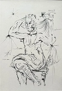 Flávio De Carvalho 65, Gravura, 48x33cm Medida Total B8