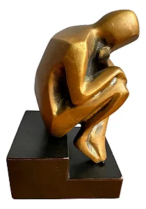 Yole Travassos,escultura Em Bronze, 7x12cm (med Totais) Jv9