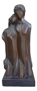 Semiramis Rosa Bronze, Casal, Medindo 27x11x09cm Com Base B8