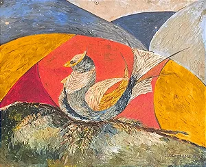 Lula Cardoso Ayres, Óleo Sobre Cartão, Medindo 50cm X 40cm