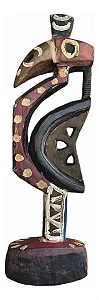 Cravo , Escultura Em Madeira, 15cm X 07cm X 47cm