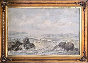 Romolo Lombardi, Óleo Sobre Tela, 65cm X 96cm Medida Interna