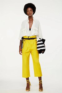 Calça Animale Amarela Clochard Com Bolsos