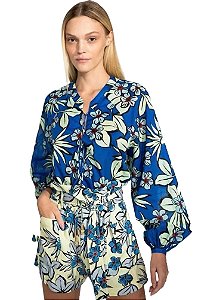 Short Animale Amarelo Estampado