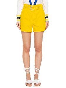Short Animale Amarelo de Sarja