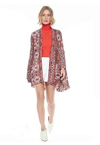 Kimono Animale Estampa Tapeçaria Geométrico
