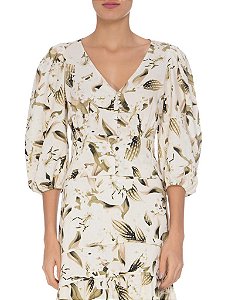 Blusa Le Lis Blanc Offwhite Estampada