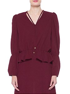 Blusa Shop2gether Vinho Linho